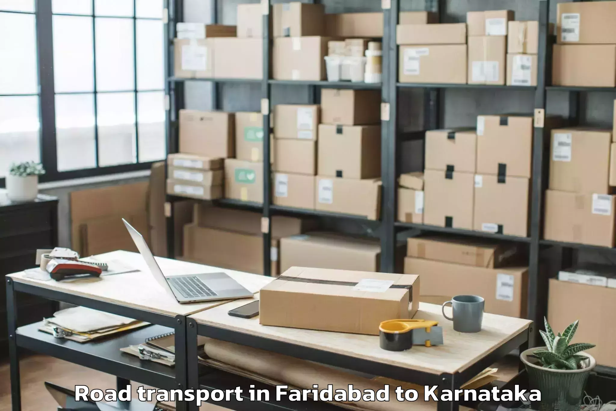 Book Faridabad to Harapanahalli Road Transport Online